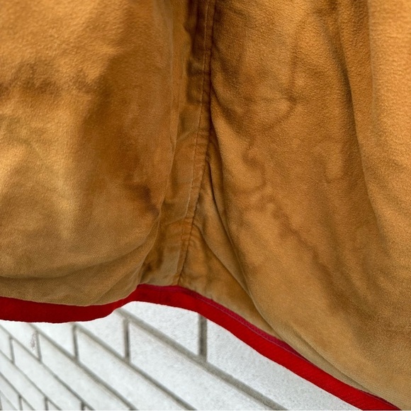 Vintage Woolrich Red Wool Boy Scouts Jacket Sz 10 Smokey Bear Patch Broken Zip - Picture 4 of 13